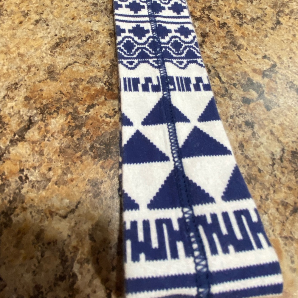 Tribal Headband Navy Blue and Pink with Wax Grippers